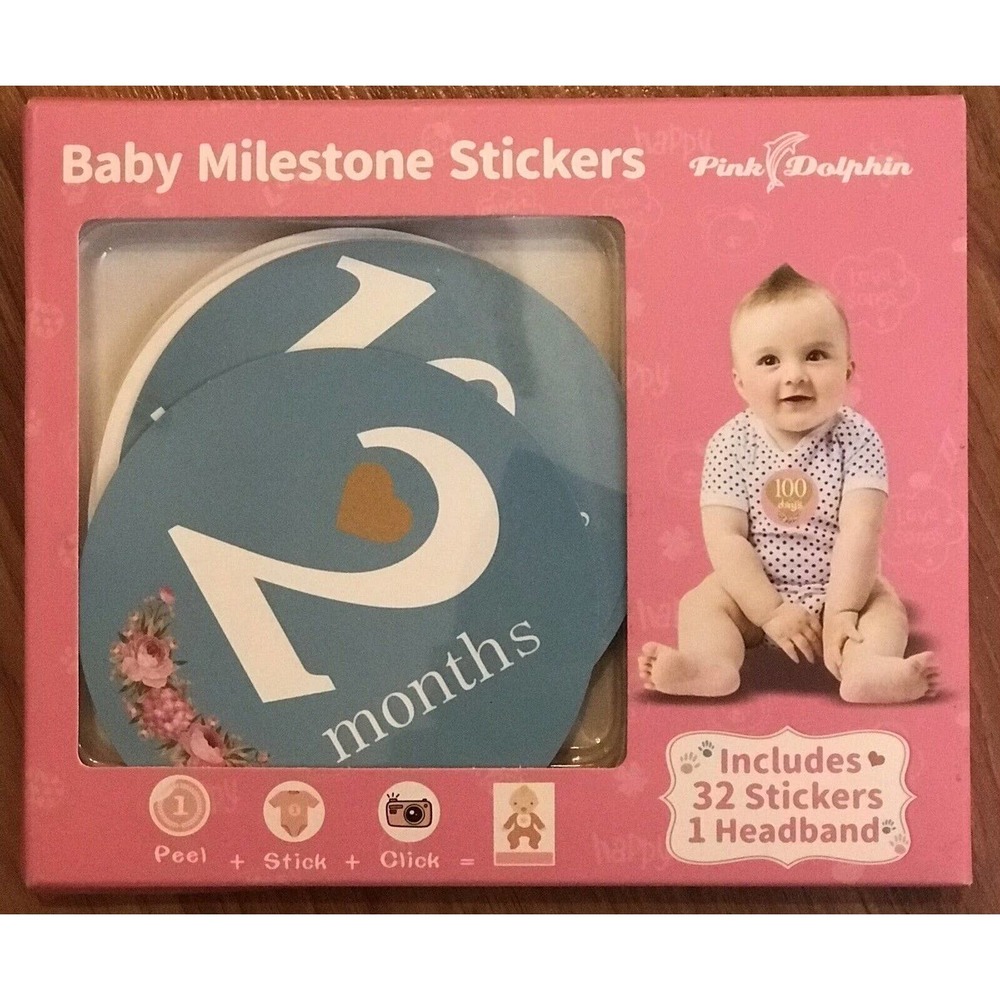 Baby milestone belly stickers and Headband.